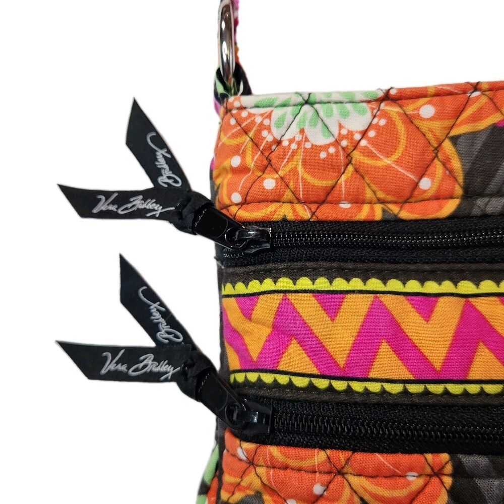 Vera Bradley Crossbody Bag Purse Ziggy Zinnia Floral Quilted Travel Handbang - Picture 3 of 14